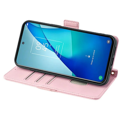 For Motorola Edge 50 Neo 5G / Moto S50 5G / Thinkphone 25 5G Leather Wallet Case RFID Blocking Stand Cover with Hand Strap