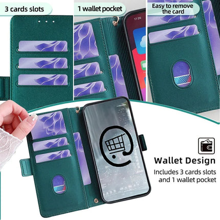 For Motorola Edge 50 Neo 5G / Moto S50 5G / Thinkphone 25 5G Leather Wallet Case RFID Blocking Stand Cover with Hand Strap