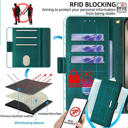 For Motorola Edge 50 Neo 5G / Moto S50 5G / Thinkphone 25 5G Leather Wallet Case RFID Blocking Stand Cover with Hand Strap