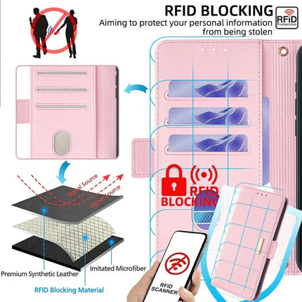 For Honor 200 5G Leather Wallet Case RFID Blocking Stand Cover with Hand Strap