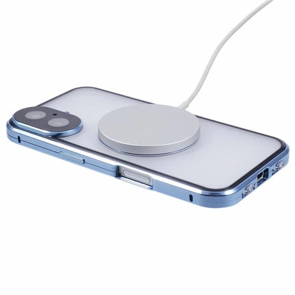 For iPhone 16 Plus Case Double Sides Tempered Glass Phone Cover Compatible with MagSafe Full Protector