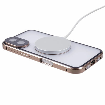 For iPhone 16 Plus Case Double Sides Tempered Glass Phone Cover Compatible with MagSafe Full Protector