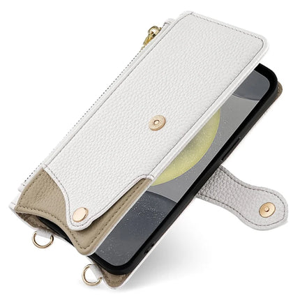 For Samsung Galaxy S23 FE Leather Case Wallet Stand Cover Irregular Tail Style with Chain Strap
