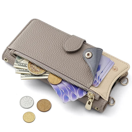 For Samsung Galaxy S23 FE Leather Case Wallet Stand Cover Irregular Tail Style with Chain Strap