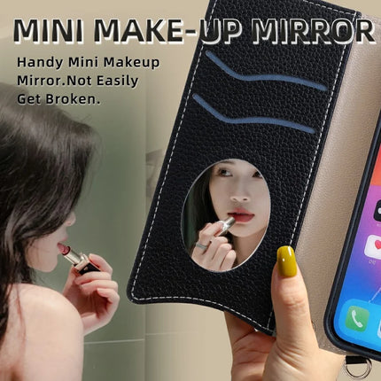 For Samsung Galaxy S23 Ultra Leather Case Wallet Stand Cover Irregular Tail Style with Chain Strap