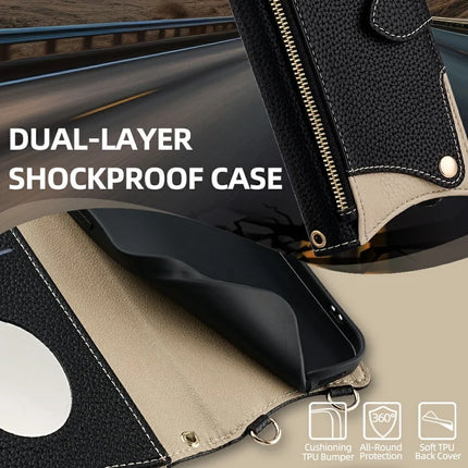 For Samsung Galaxy S23 Ultra Leather Case Wallet Stand Cover Irregular Tail Style with Chain Strap
