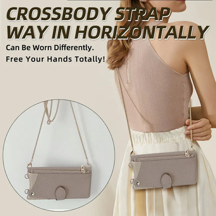For Samsung Galaxy S23 Ultra Leather Case Wallet Stand Cover Irregular Tail Style with Chain Strap