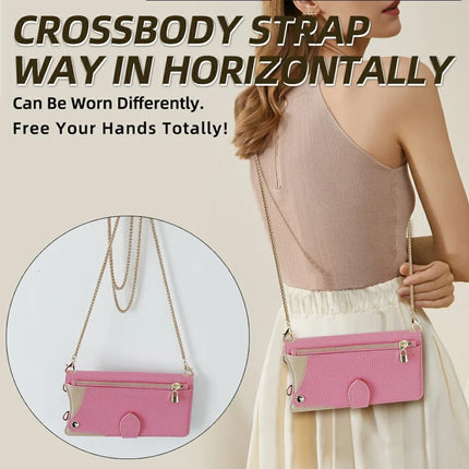 For Samsung Galaxy S23 Ultra Leather Case Wallet Stand Cover Irregular Tail Style with Chain Strap