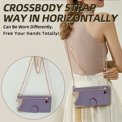For Samsung Galaxy S23 Ultra Leather Case Wallet Stand Cover Irregular Tail Style with Chain Strap