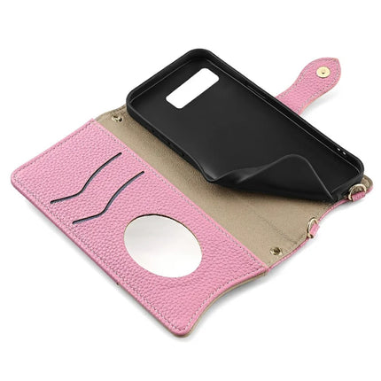 For Google Pixel 8 Leather Case Wallet Stand Cover Irregular Tail Style with Chain Strap