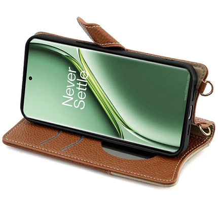 For OnePlus Ace 3 Pro 5G Leather Case Wallet Stand Cover Irregular Tail Style with Chain Strap