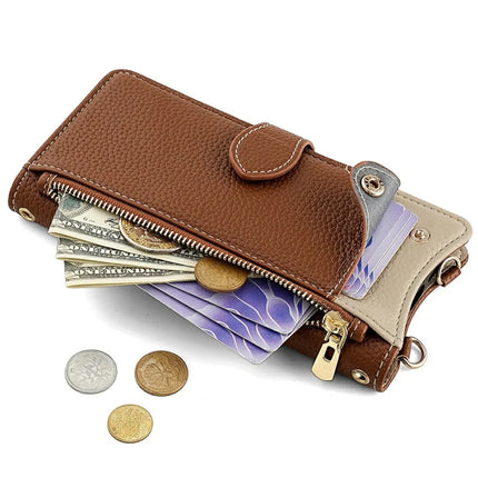 For OnePlus Ace 3 Pro 5G Leather Case Wallet Stand Cover Irregular Tail Style with Chain Strap