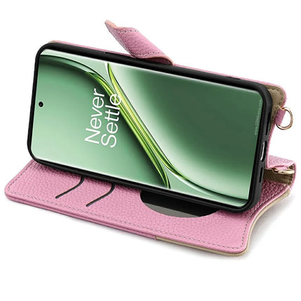 For OnePlus Ace 3 Pro 5G Leather Case Wallet Stand Cover Irregular Tail Style with Chain Strap
