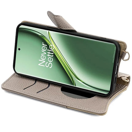 For OnePlus Ace 3 Pro 5G Leather Case Wallet Stand Cover Irregular Tail Style with Chain Strap