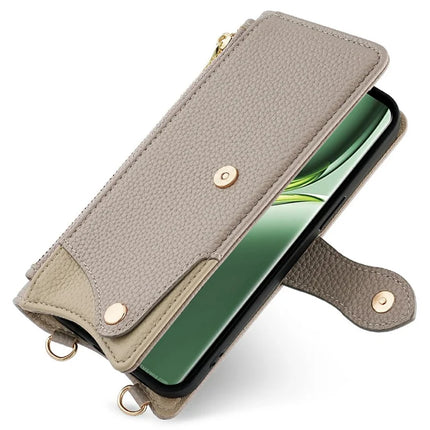 For OnePlus Ace 3 Pro 5G Leather Case Wallet Stand Cover Irregular Tail Style with Chain Strap