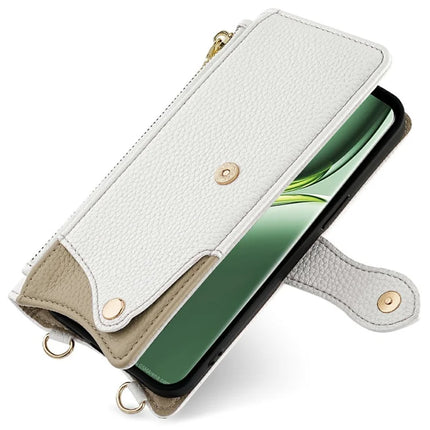 For OnePlus Ace 3 Pro 5G Leather Case Wallet Stand Cover Irregular Tail Style with Chain Strap