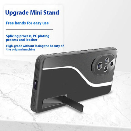 For Honor 200 Pro 5G Case Heat Dissipation PU+TPU+PC Phone Protector with Kickstand