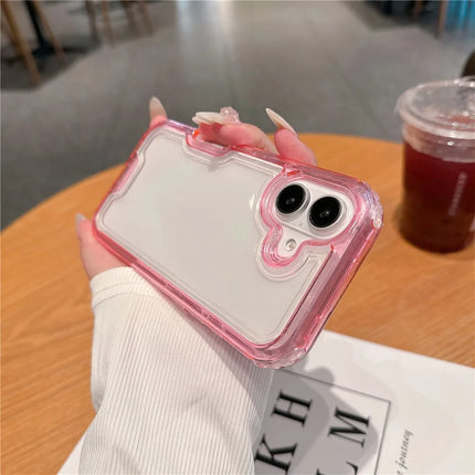 For iPhone 16 Plus Case Detachable 2-in-1 TPU+PC Clear Drop-Proof Phone Cover