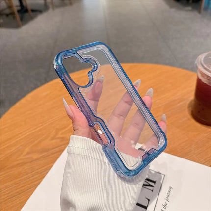 For iPhone 16 Plus Case Detachable 2-in-1 TPU+PC Clear Drop-Proof Phone Cover
