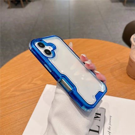 For iPhone 16 Plus Case Detachable 2-in-1 TPU+PC Clear Drop-Proof Phone Cover