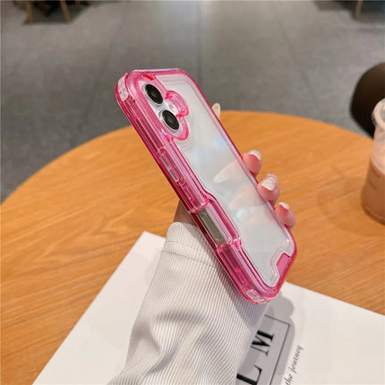 For iPhone 16 Plus Case Detachable 2-in-1 TPU+PC Clear Drop-Proof Phone Cover