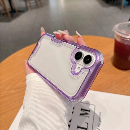 For iPhone 16 Plus Case Detachable 2-in-1 TPU+PC Clear Drop-Proof Phone Cover