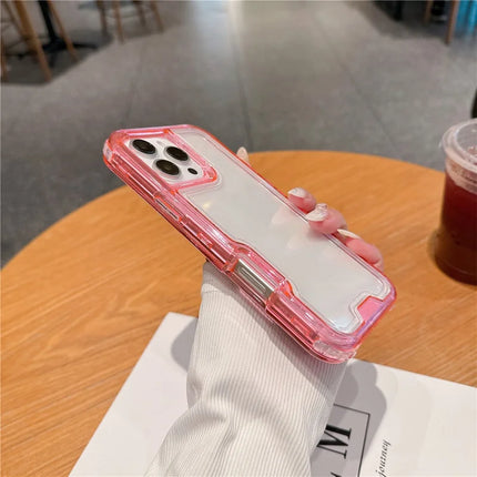 For iPhone 16 Pro Case Detachable 2-in-1 TPU+PC Clear Drop-Proof Phone Cover