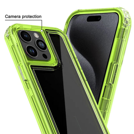 For iPhone 15 Pro Max Case Detachable 2-in-1 TPU+PC Clear Drop-Proof Phone Cover
