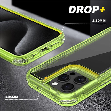 For iPhone 15 Pro Max Case Detachable 2-in-1 TPU+PC Clear Drop-Proof Phone Cover