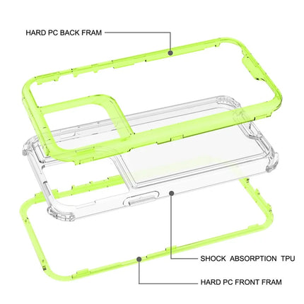 For iPhone 15 Pro Max Case Detachable 2-in-1 TPU+PC Clear Drop-Proof Phone Cover