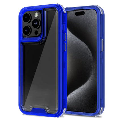For iPhone 15 Pro Max Case Detachable 2-in-1 TPU+PC Clear Drop-Proof Phone Cover