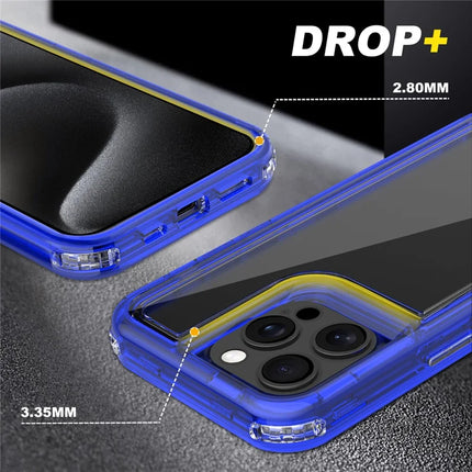 For iPhone 15 Pro Max Case Detachable 2-in-1 TPU+PC Clear Drop-Proof Phone Cover