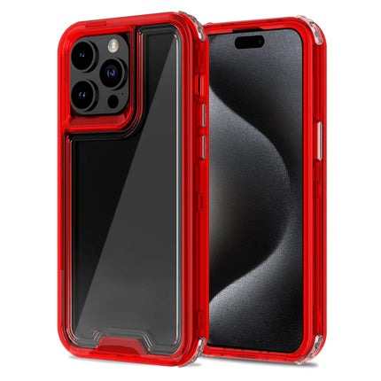 For iPhone 15 Pro Max Case Detachable 2-in-1 TPU+PC Clear Drop-Proof Phone Cover
