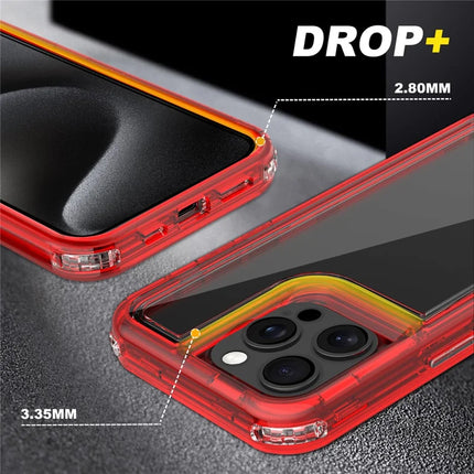 For iPhone 15 Pro Max Case Detachable 2-in-1 TPU+PC Clear Drop-Proof Phone Cover