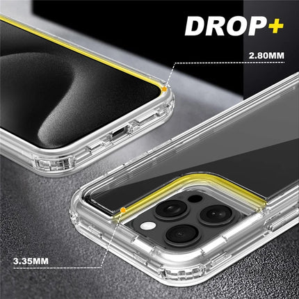 For iPhone 15 Pro Max Case Detachable 2-in-1 TPU+PC Clear Drop-Proof Phone Cover