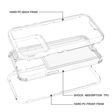 For iPhone 15 Pro Max Case Detachable 2-in-1 TPU+PC Clear Drop-Proof Phone Cover