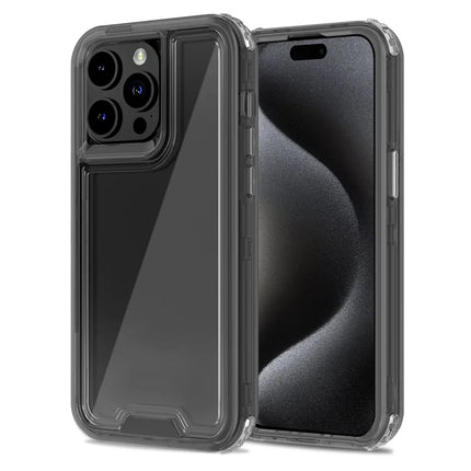 For iPhone 15 Pro Max Case Detachable 2-in-1 TPU+PC Clear Drop-Proof Phone Cover