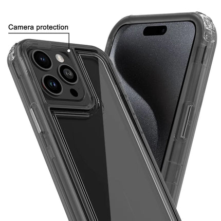 For iPhone 15 Pro Max Case Detachable 2-in-1 TPU+PC Clear Drop-Proof Phone Cover