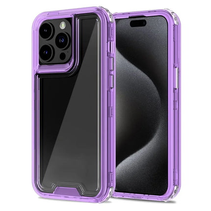 For iPhone 15 Pro Max Case Detachable 2-in-1 TPU+PC Clear Drop-Proof Phone Cover