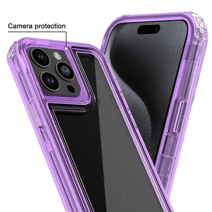 For iPhone 15 Pro Max Case Detachable 2-in-1 TPU+PC Clear Drop-Proof Phone Cover