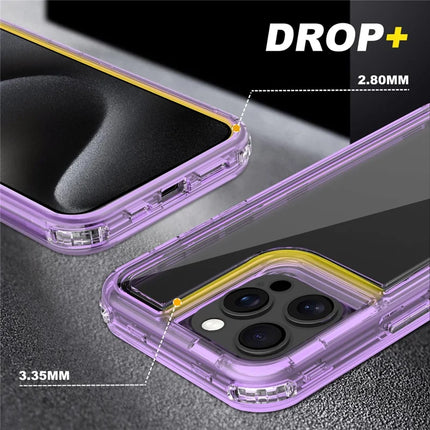 For iPhone 15 Pro Max Case Detachable 2-in-1 TPU+PC Clear Drop-Proof Phone Cover