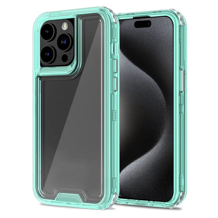 For iPhone 15 Pro Max Case Detachable 2-in-1 TPU+PC Clear Drop-Proof Phone Cover