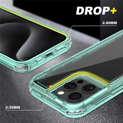 For iPhone 15 Pro Max Case Detachable 2-in-1 TPU+PC Clear Drop-Proof Phone Cover