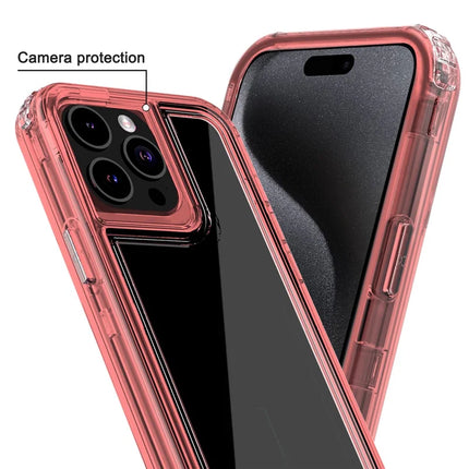 For iPhone 15 Pro Max Case Detachable 2-in-1 TPU+PC Clear Drop-Proof Phone Cover