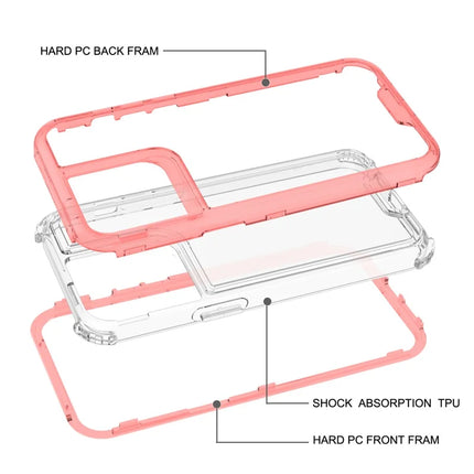 For iPhone 15 Pro Max Case Detachable 2-in-1 TPU+PC Clear Drop-Proof Phone Cover