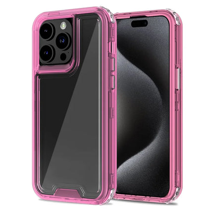 For iPhone 15 Pro Max Case Detachable 2-in-1 TPU+PC Clear Drop-Proof Phone Cover