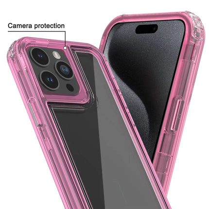 For iPhone 15 Pro Max Case Detachable 2-in-1 TPU+PC Clear Drop-Proof Phone Cover