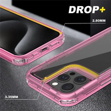 For iPhone 15 Pro Max Case Detachable 2-in-1 TPU+PC Clear Drop-Proof Phone Cover