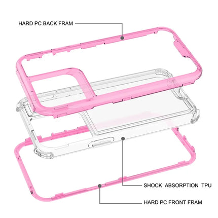 For iPhone 15 Pro Max Case Detachable 2-in-1 TPU+PC Clear Drop-Proof Phone Cover