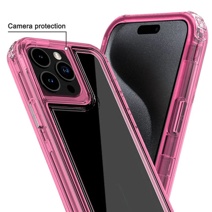 For iPhone 15 Pro Max Case Detachable 2-in-1 TPU+PC Clear Drop-Proof Phone Cover